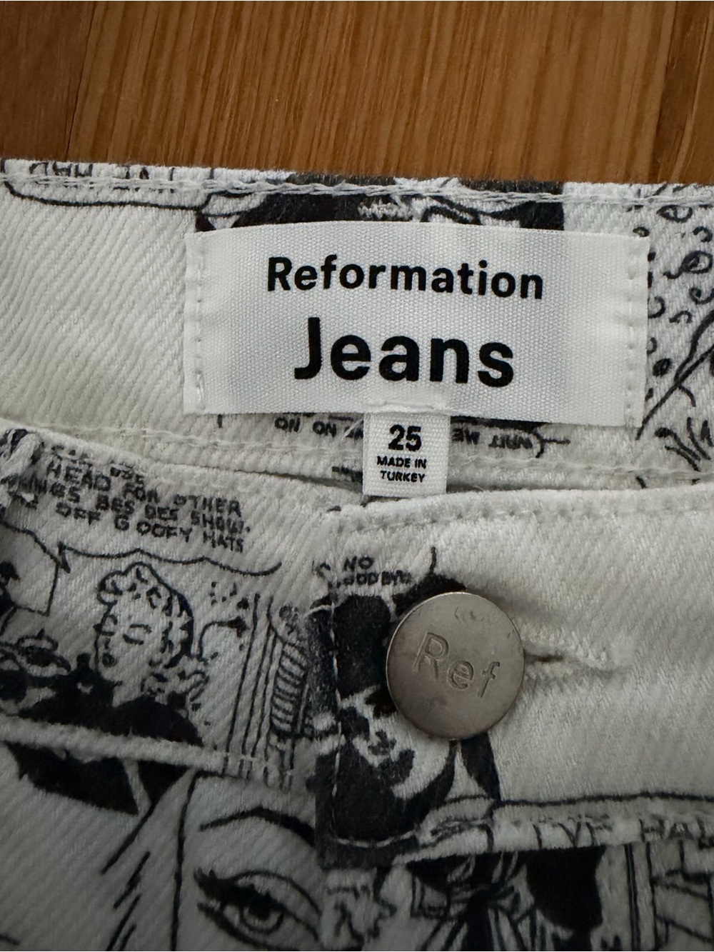 Reformation Newsprint High Rise Straight Long Jeans - EUC - Picture 6 of 11